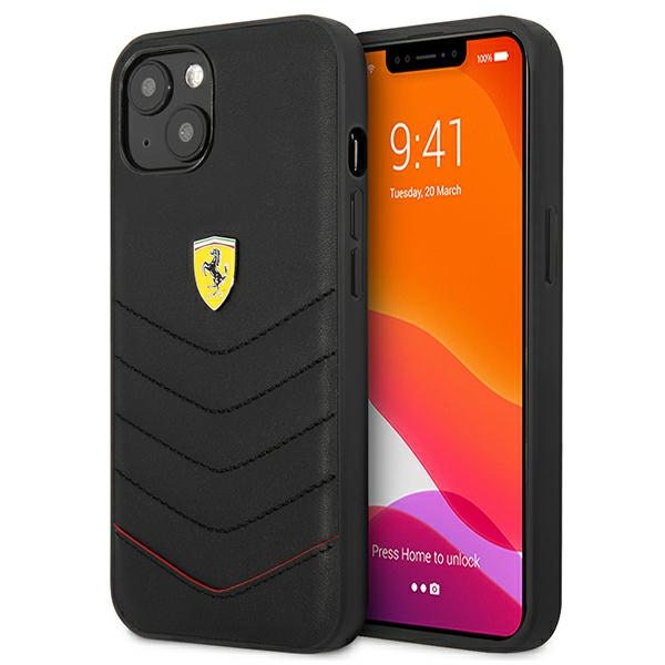 Ferrari FEHCP13SRQUK iPhone 13 mini 5.4" чёрный/чёрный жёсткий чехол Off Track Quilted