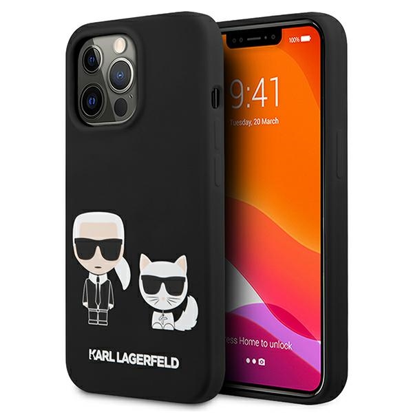 Karl Lagerfeld KLHCP13LSSKCK iPhone 13 Pro / 13 6.1" kõvakott must/must Silikoon Karl & Choupette