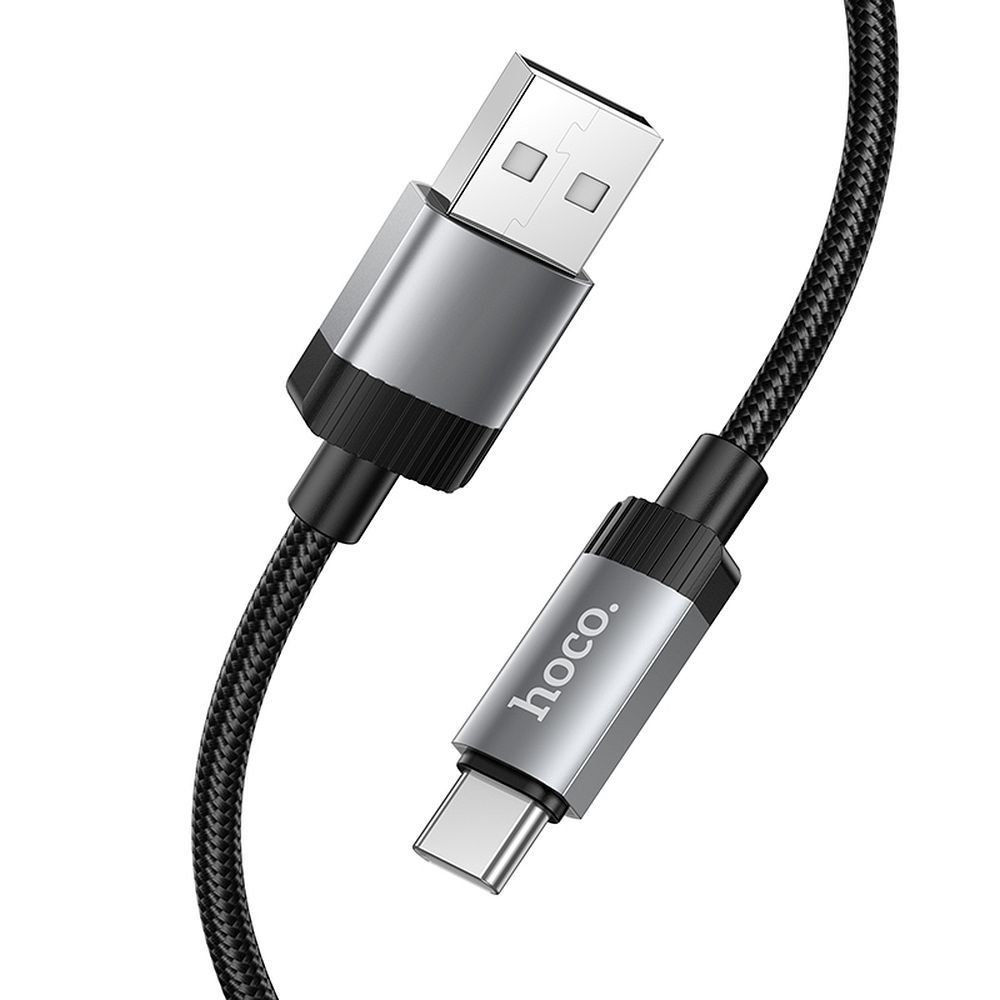 Кабель USB A to USB C Hoco 3A 1 m X117 черный