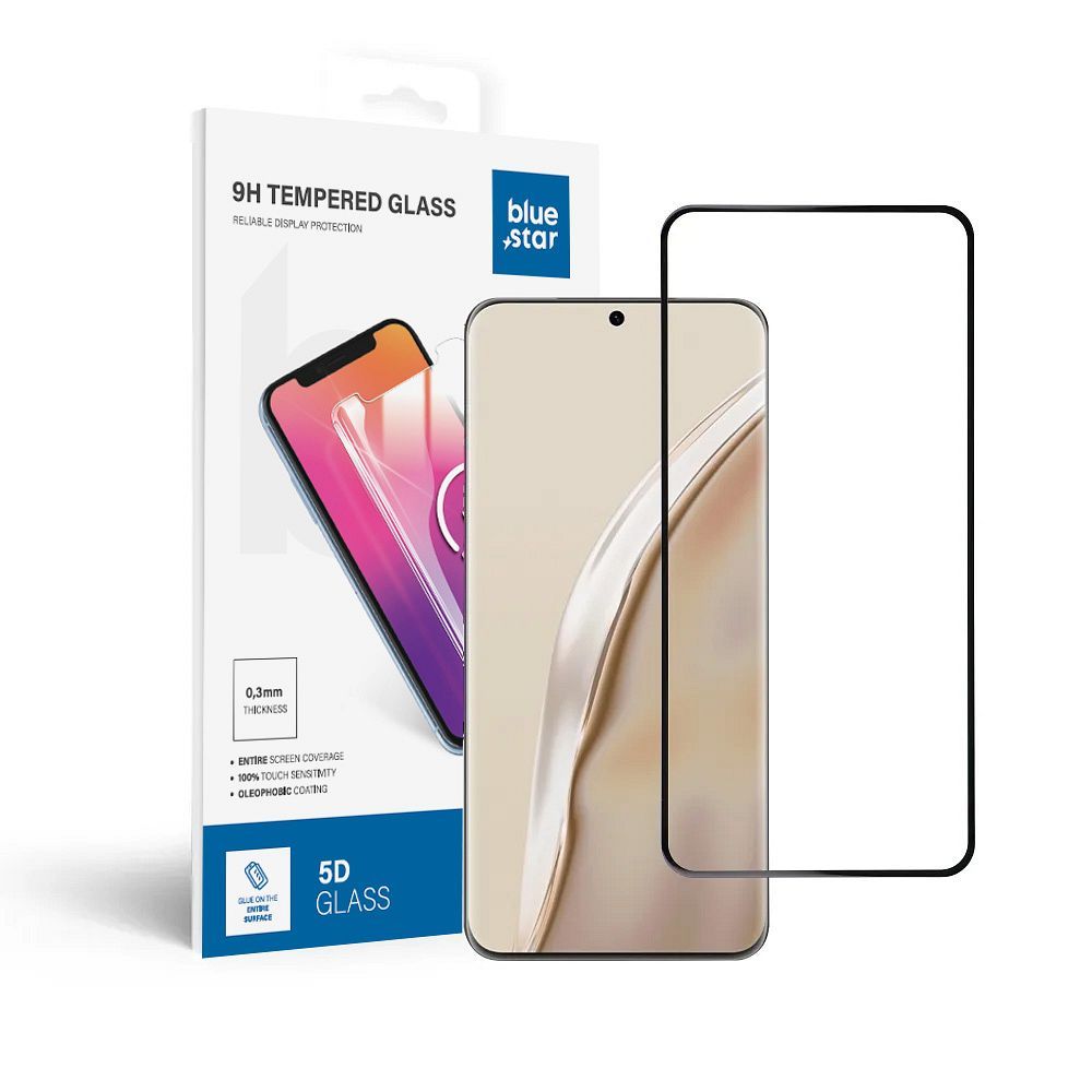 Karastatud klaas to Huawei P60 (full glue / Ümbris friendly) sinine Star 5D must