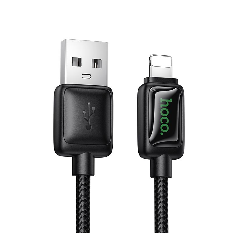 Kaabel koos LCD USB A to Lightning Hoco 2,4A 1,2 m U146 must