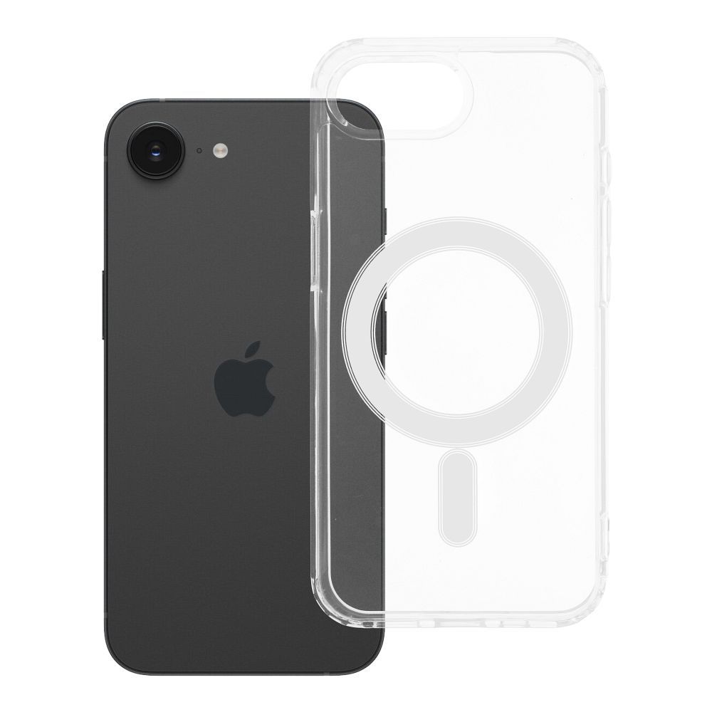 CLEAR MAG ÜMBRIS compatible with MagSafe jaoks IPHONE 16E (SE 4 2025) läbipaistev