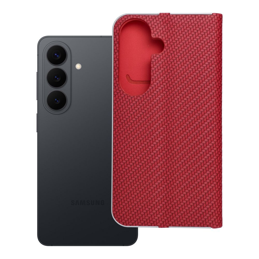 LUNA Kaaned Carbon jaoks SAMSUNG S26 punane