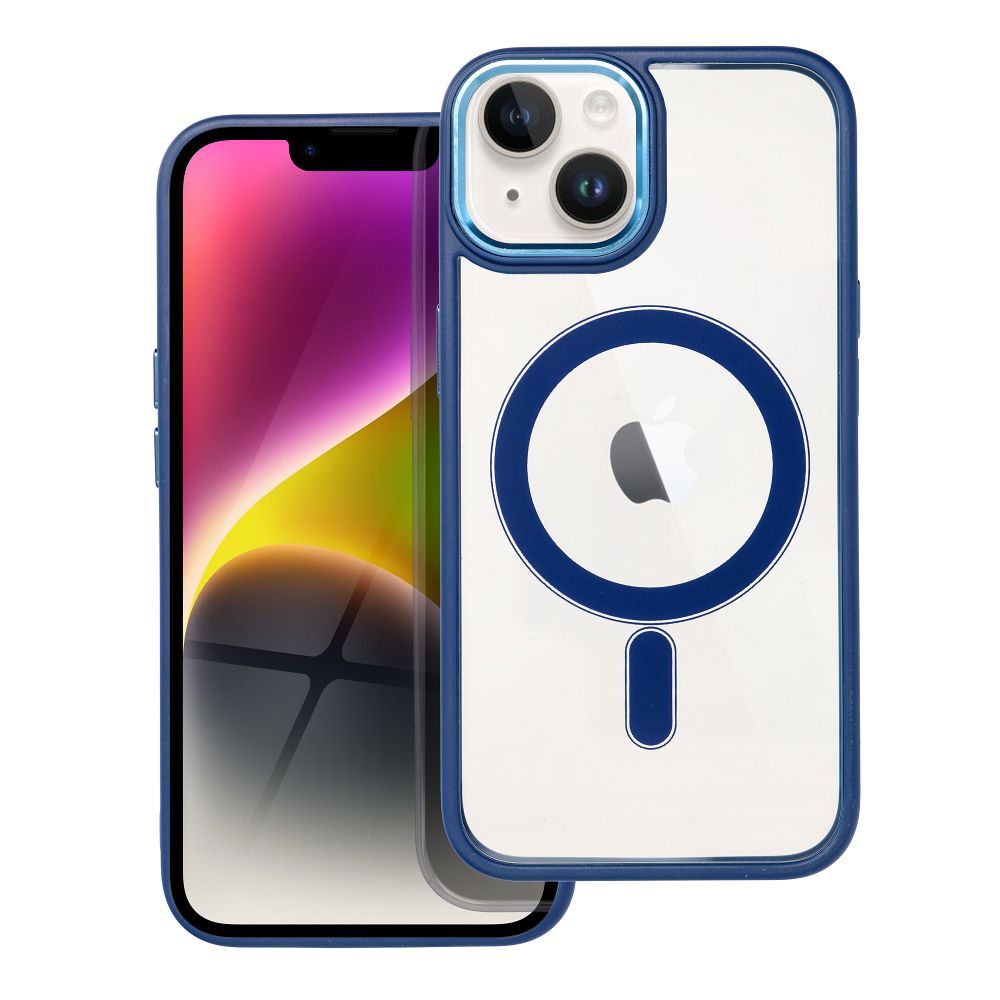 COLOR EDGE MAG COVER Ümbris compatible with MagSafe jaoks IPHONE 14 tumesinine