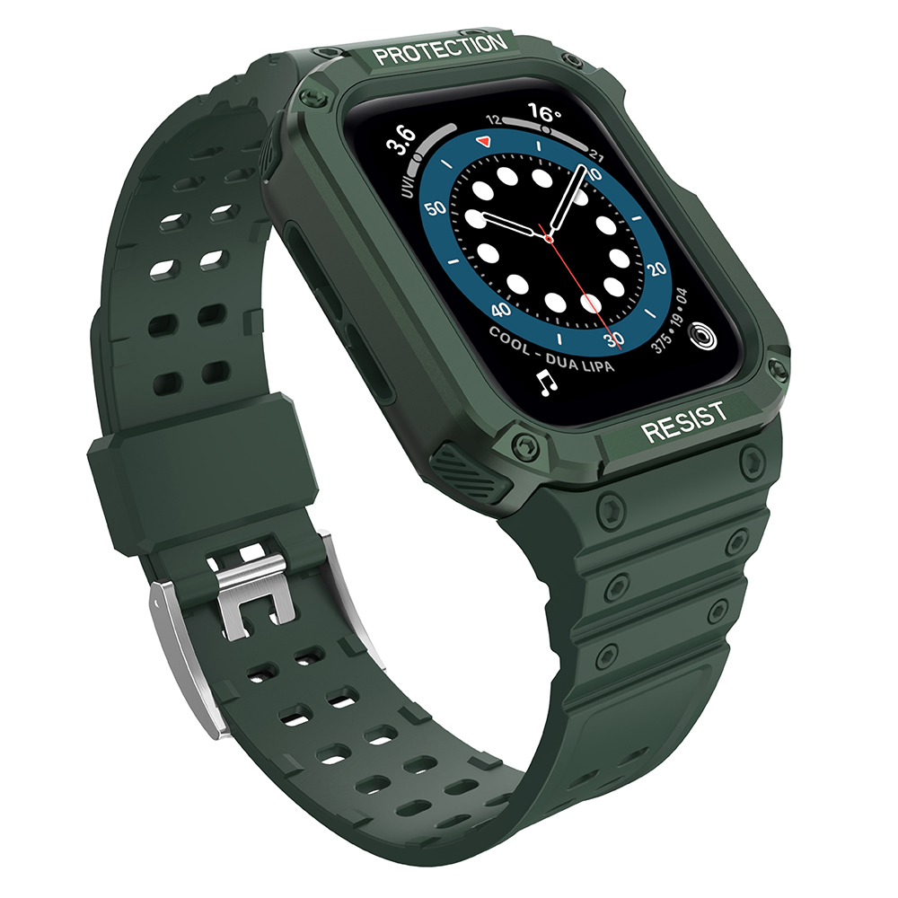 Protect Strap Band for Apple Watch 42/44/45mm Armored Case rihm - roheline