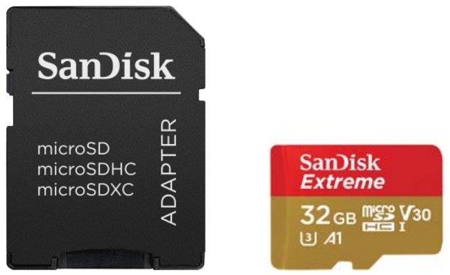 Memory Micro SDHC 32GB UHS-I/W/A SDSQXAF-032G-GN6AT Sandisk