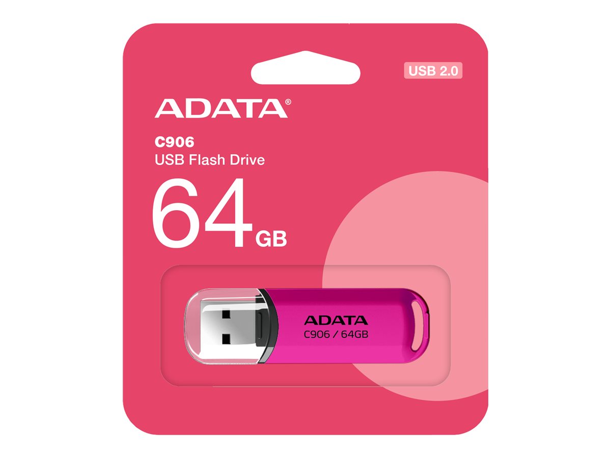 ADATA 64GB USB mälupulk Classic C906 roosa