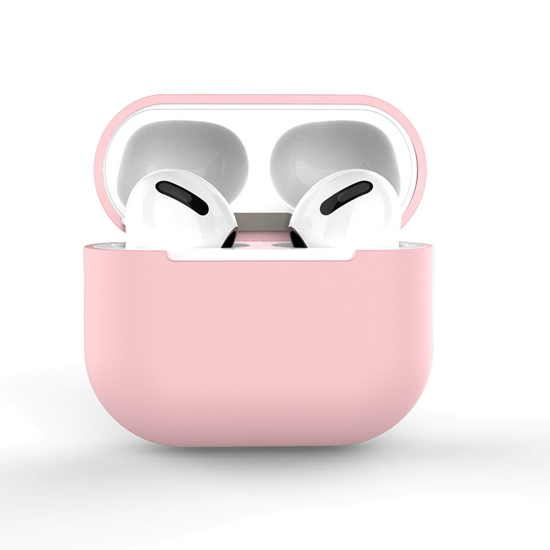 AirPods 2 / AirPods 1 silikoonist pehme kõrvaklappide ümbris roosa (ümbris C)