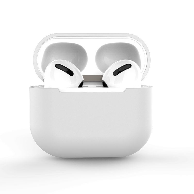 AirPods 2 / AirPods 1 silikoonist pehme ümbris kõrvaklappidele valge (ümbris C)