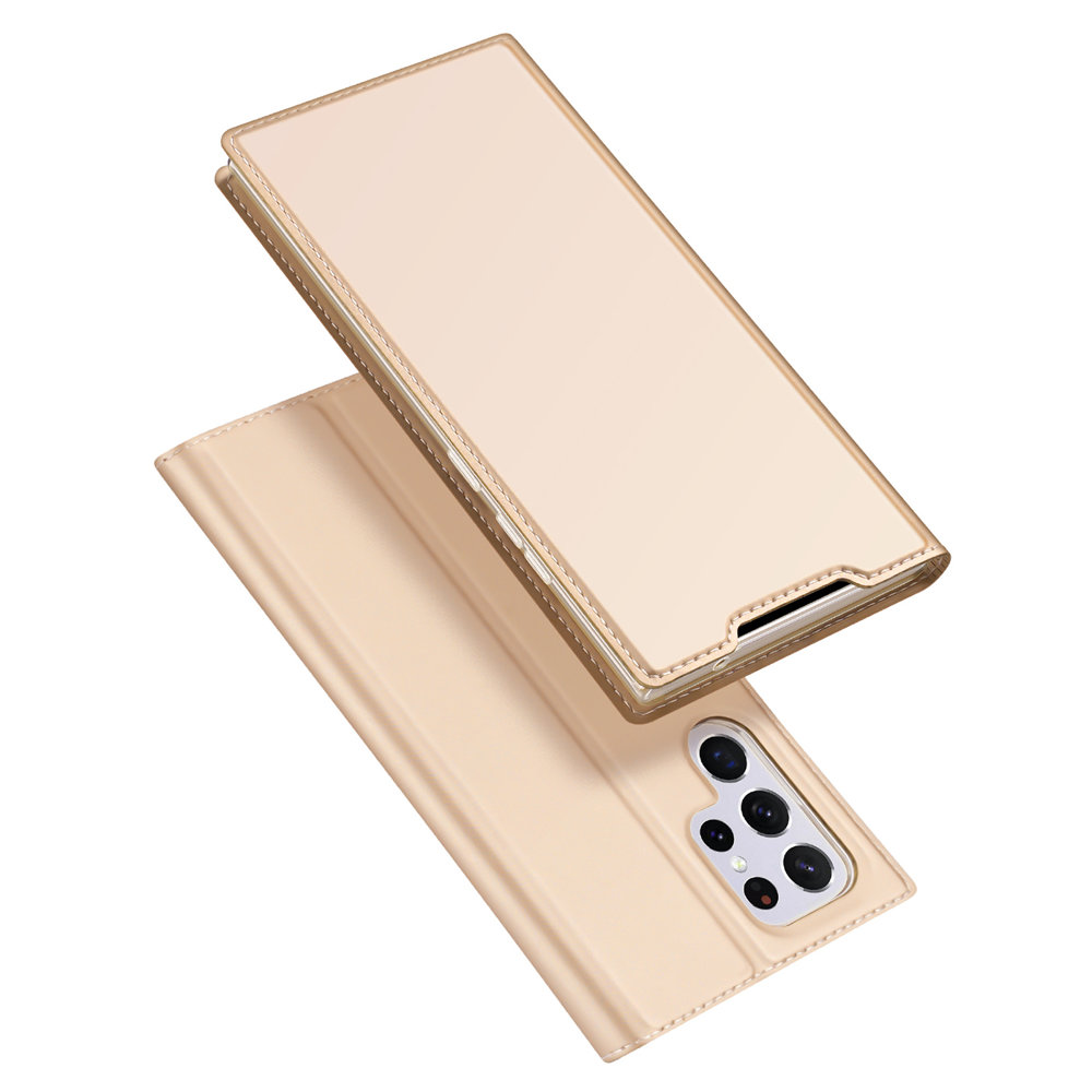 Чехол-книжка Dux Ducis Skin Pro для Samsung Galaxy S22 Ultra золотой