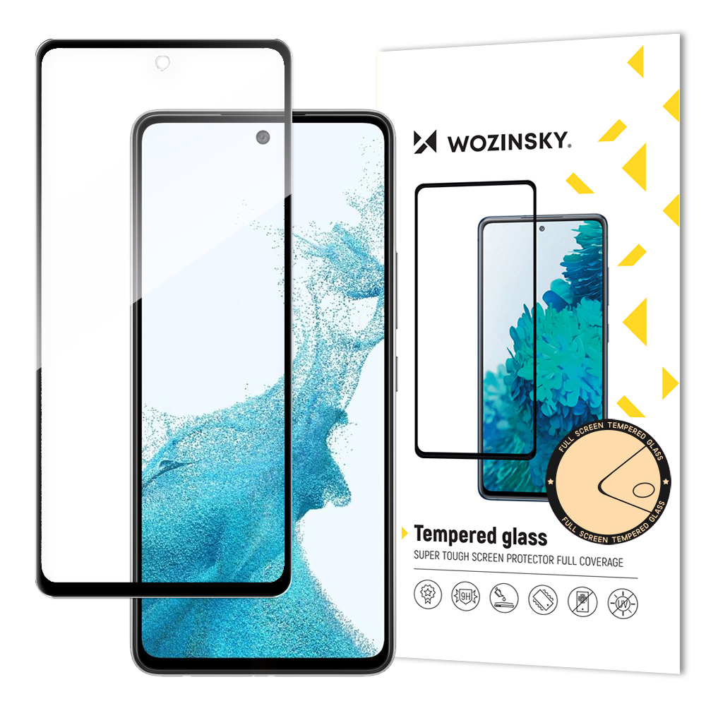 Wozinsky Super Tough Full Glue karastatud klaasist täisekraan raamiga ümbris Samsung Galaxy A53 5G Must