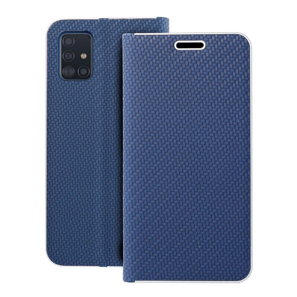 Flip чехол для Samsung A51 Luna Book Carbon синий