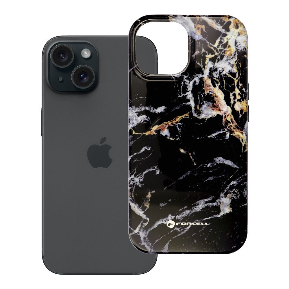 Ümbris jaoks iPhone 15 Forcell F-Protect Mirage compatible with Magsafe Military Drop-Test must marble