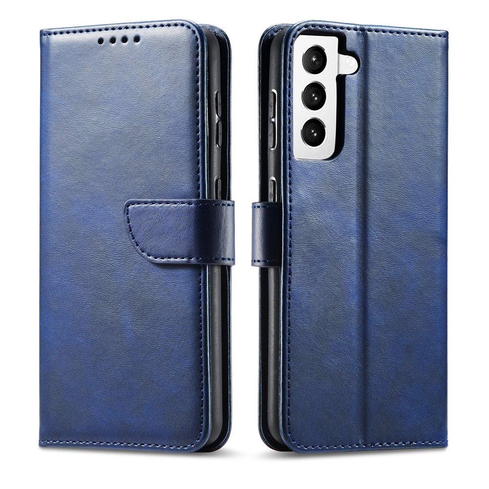 Magnet Case Elegantne ümbris Flip Cover Samsung Galaxy S22 + (S22 Plus) sinine
