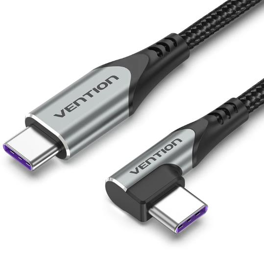 Vention TAKHF USB-C to USB-C 5A angle kaabel (hall)