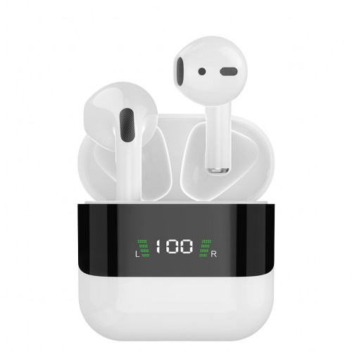 Bluetooth vabakäeseade Dudao U15S Valge (LED-ekraaniga)