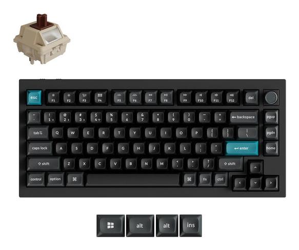 Juhtmevaba klaviatuur KEYCHRON Q1 Ultra Black Q1U-M3
