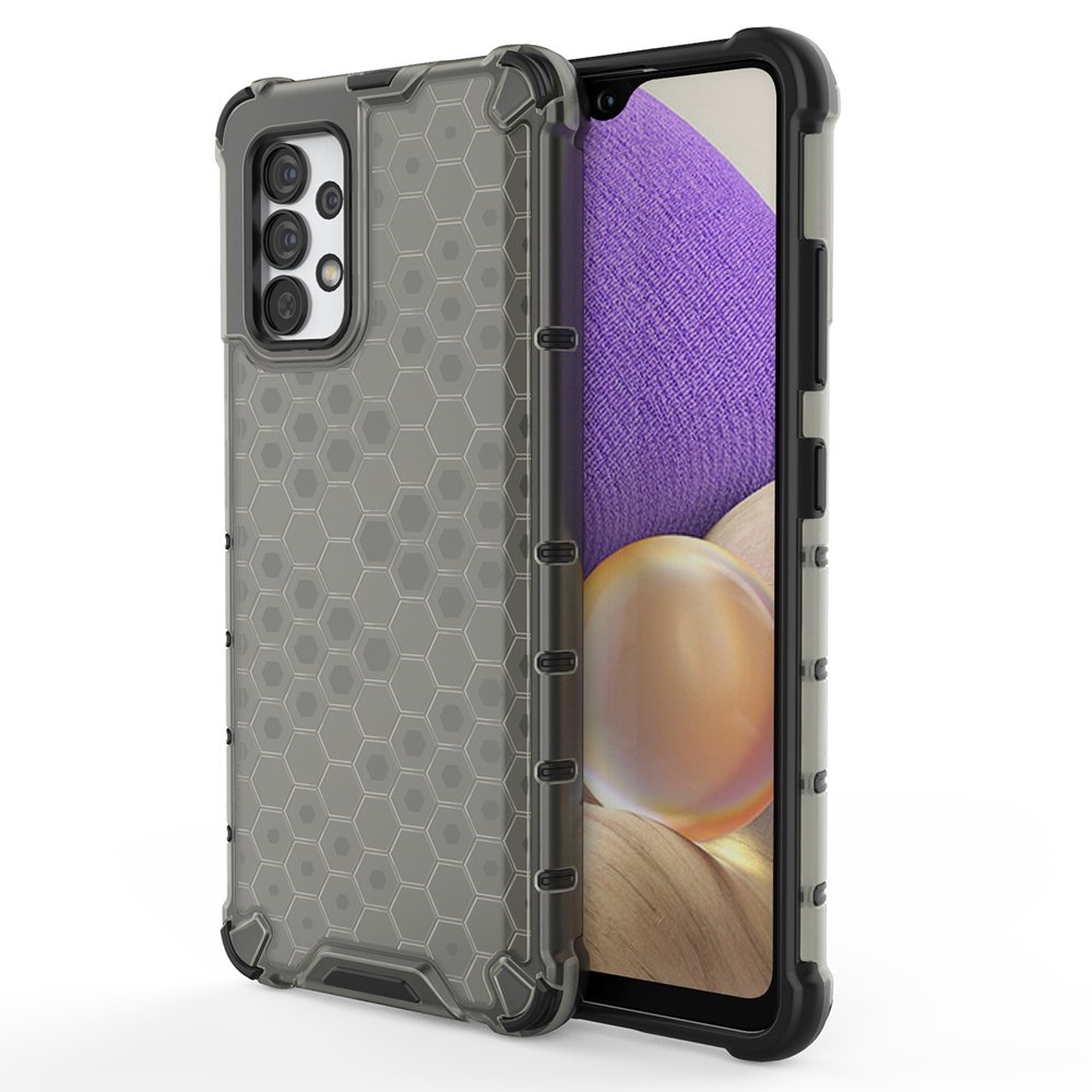 Samsung Galaxy A03s (166.5) musta Honeycomb korpus soomustatud kate geelraamiga Samsung Galaxy A03s (166.5)