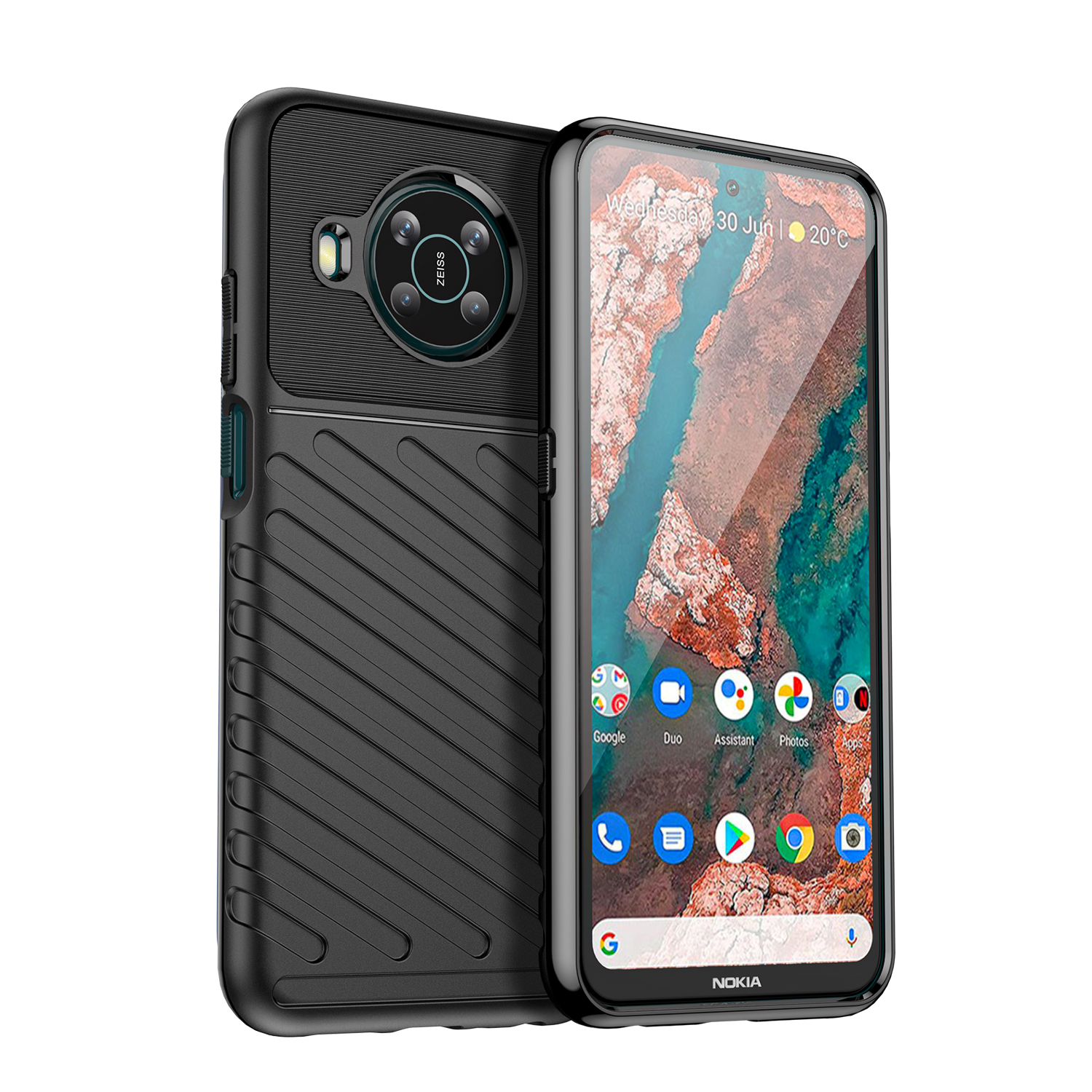 Thunder Case paindlik soomustatud kate Nokia X100 jaoks must