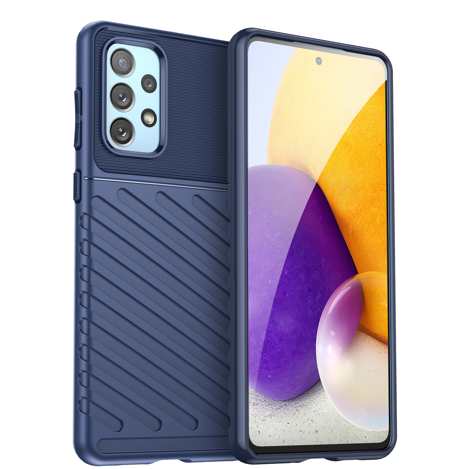Thunder Case paindlik soomustatud kate Samsung Galaxy A73 sinine