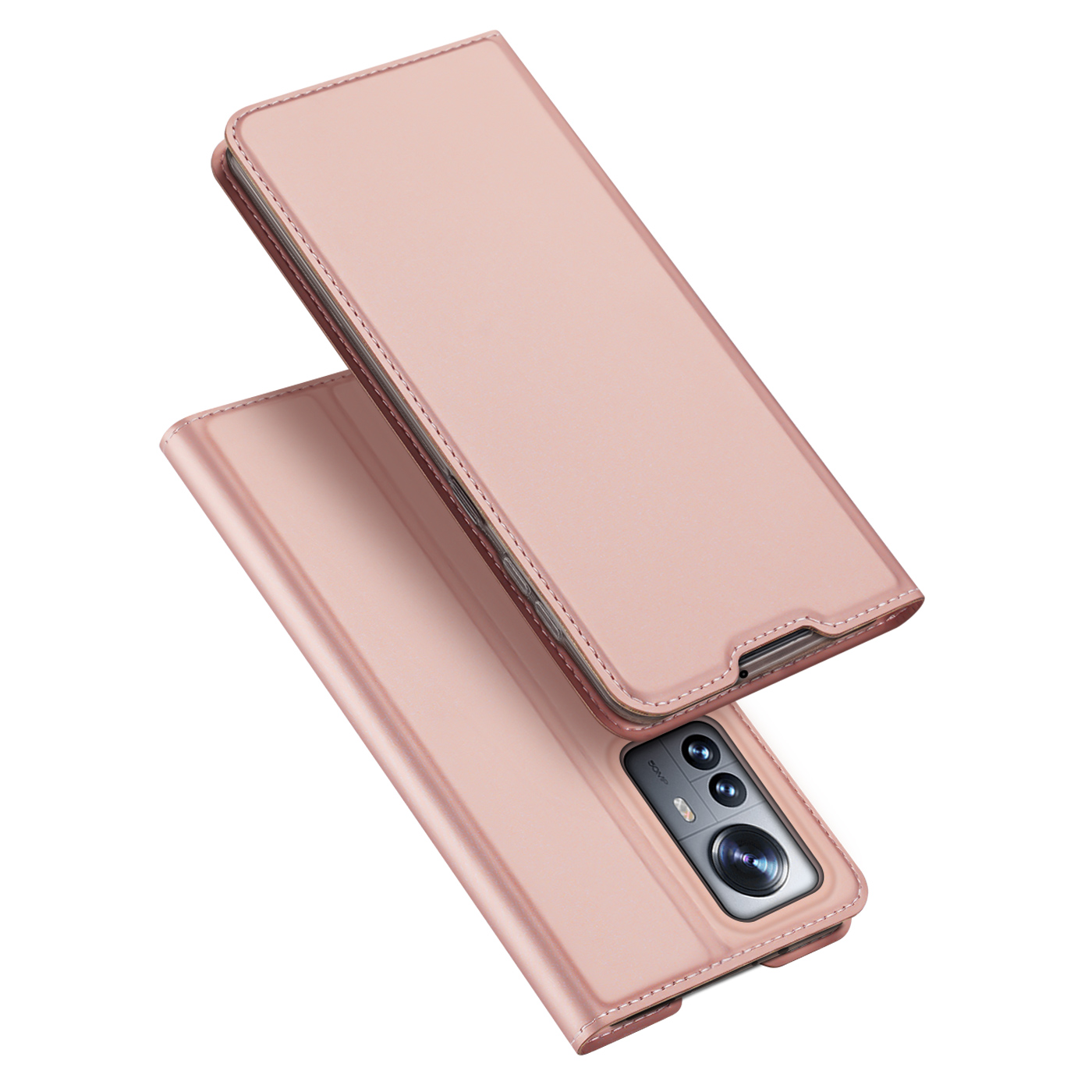 Dux Ducis Skin Pro Holster Cover Flip Cover Xiaomi 12 Pro jaoks roosa