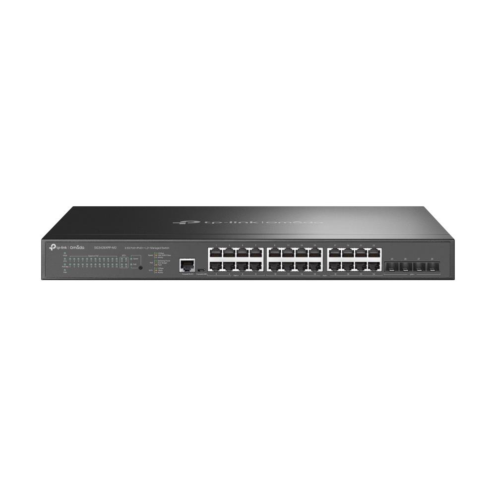 Kommutaator TP-LINK Omada SG3428XPP-M2 24x2.5GbE 4xSFP+ PoE+ 16 porti 500W