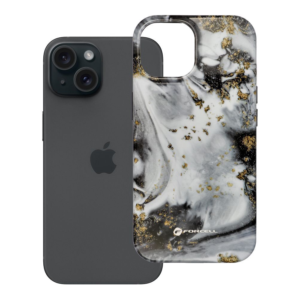 Ümbris jaoks iPhone 15 Forcell F-Protect Mirage compatible with Magsafe Military Drop-Test hõbedane fog