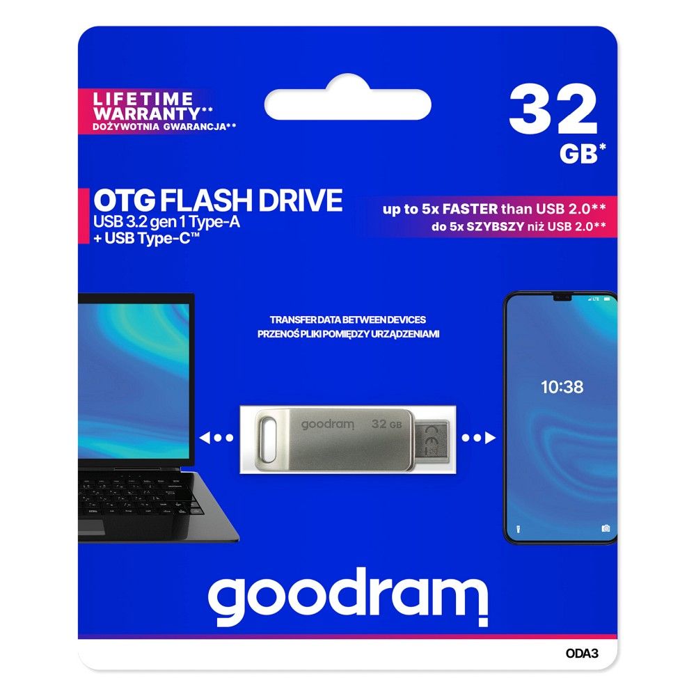 USB memory drive Goodram ODA3 32GB OTG USB 3.0 + Type-C