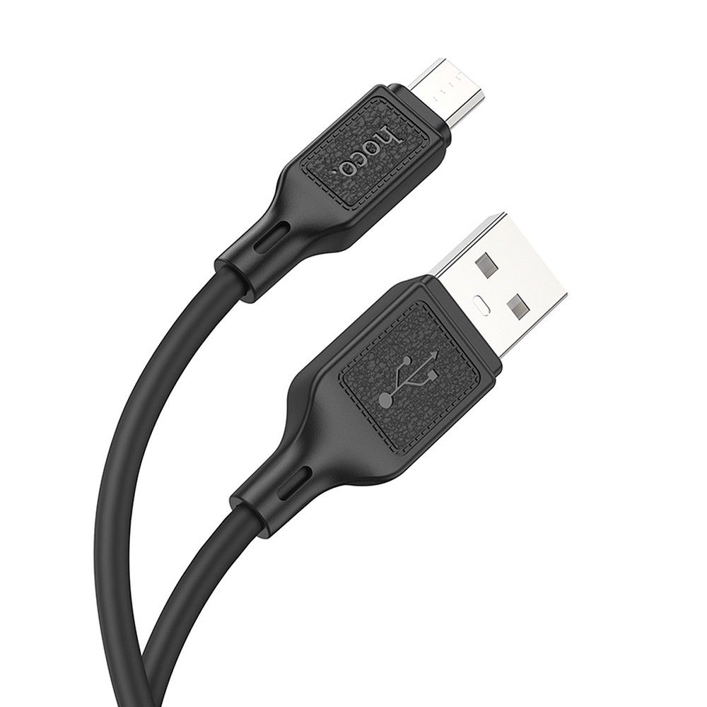 Кабель USB A - Micro USB Hoco 2,4A 1 m X90 чёрный