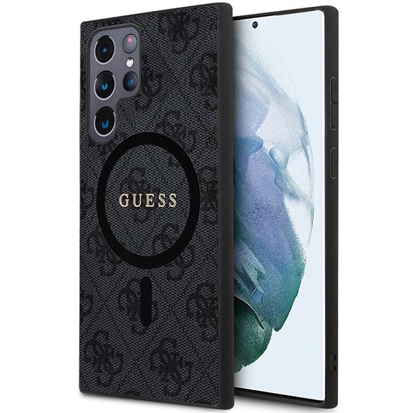 GUESS ümbris jaoks SAMSUNG S24 Ultra compatible with MagSafe GUHMS24LG4GFRK (4G Ring classic logo) must