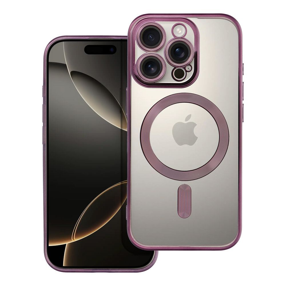 ELECTRO MAG COVER case compatible with MagSafe jaoks IPHONE 16 Pro deep lilla
