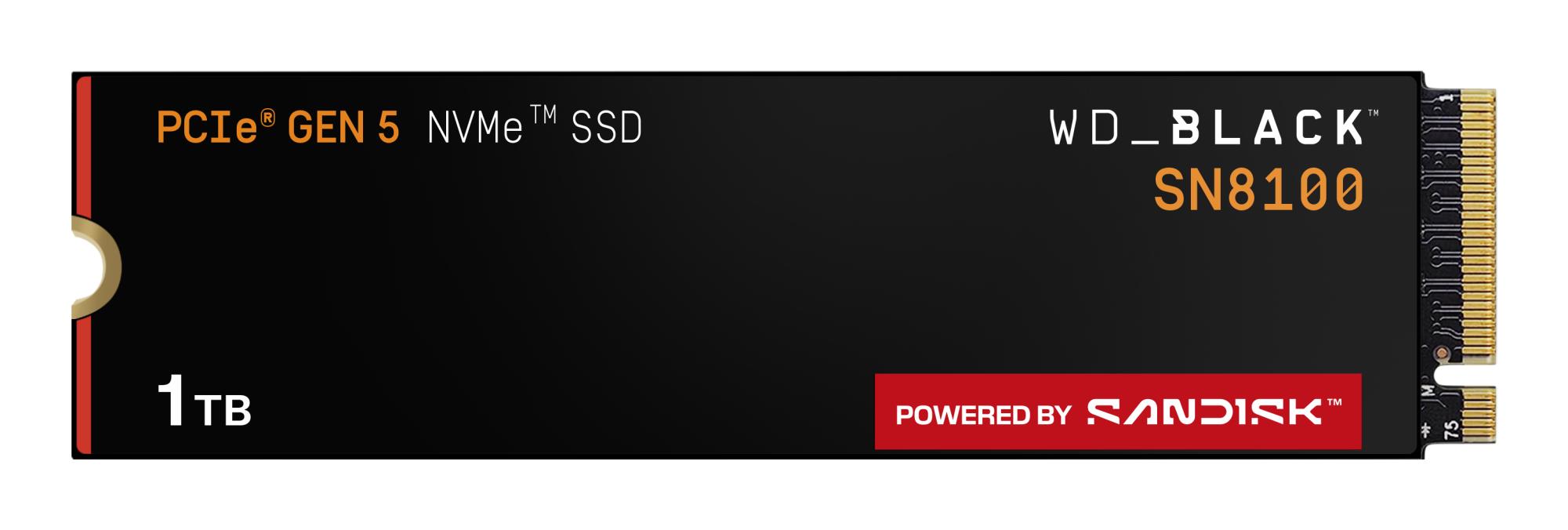 WD Black 1TB SN8100 PCIe 5.0x4 NVMe M.2