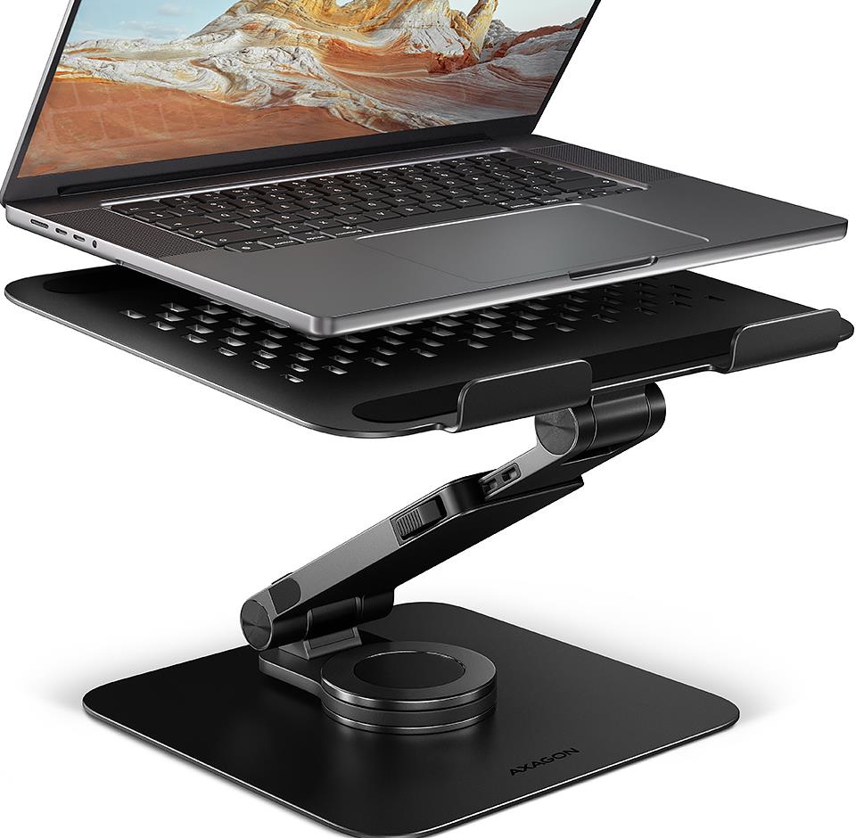 Sülearvuti alus 10-17" pööratav alumiinium STND-LRB Axagon