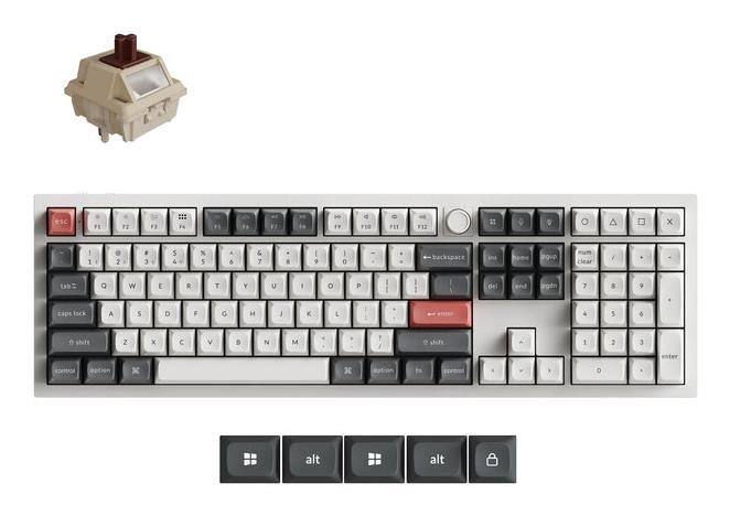 Juhtmevaba klaviatuur KEYCHRON Q6 Ultra White Q6U-P3