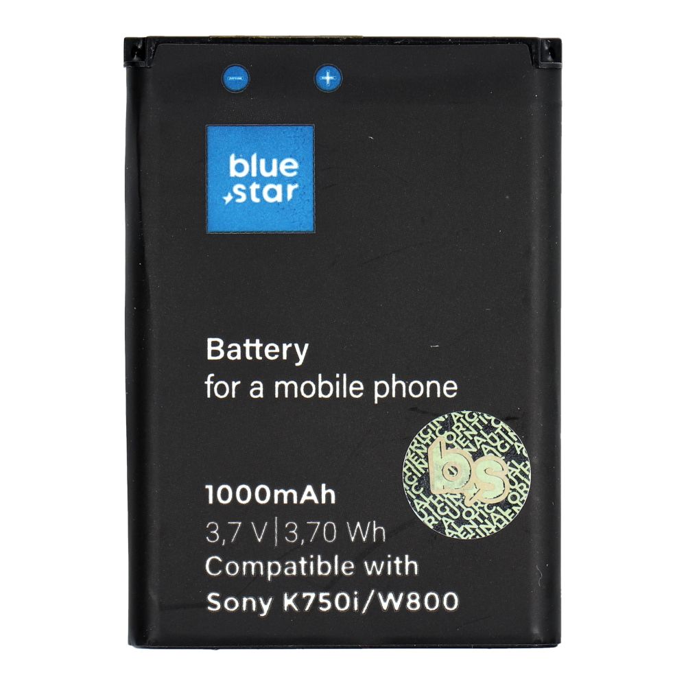 Aku jaoks Sony Ericsson K750i / W800 / W550i / Z300 1000 mAh Sinine Star Premium