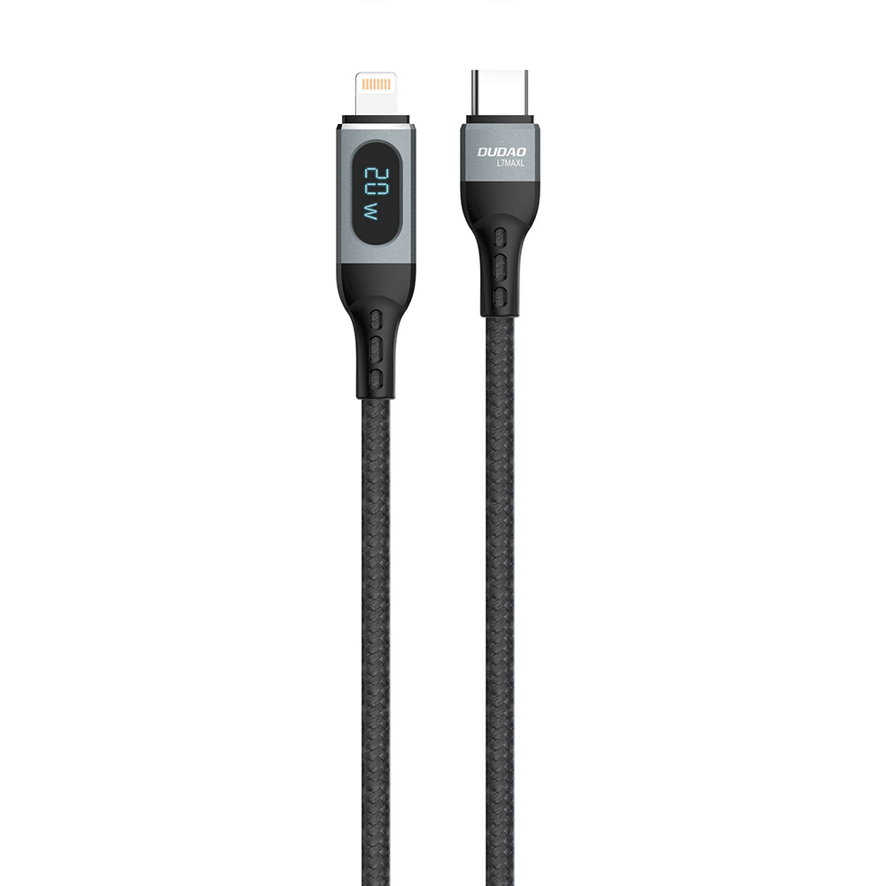 Dudao USB Type C - Lightning кабель быстрая зарядка PD 20W 1m чёрный (L7MaxL)
