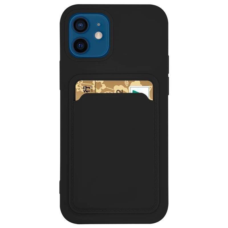 Card Case силиконовый чехол-кошелёк с отделением для карт и документов для Xiaomi Redmi Note 11 Pro+ 5G / 11 Pro (China) чёрный