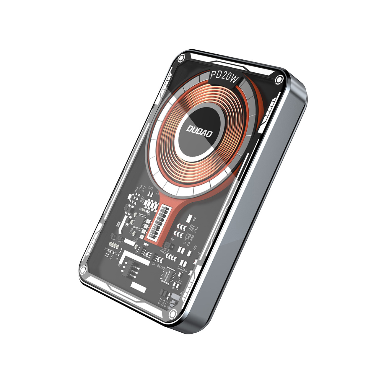 Dudao TGK1 elektripank koos MagSafe juhtmevaba laadijaga 20W 10000mAh must (TGK1-must)