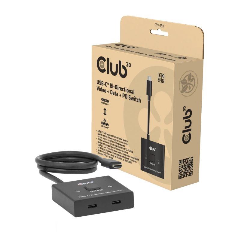 USB-C videolüliti 2 pordi CSV-2511 Club3D