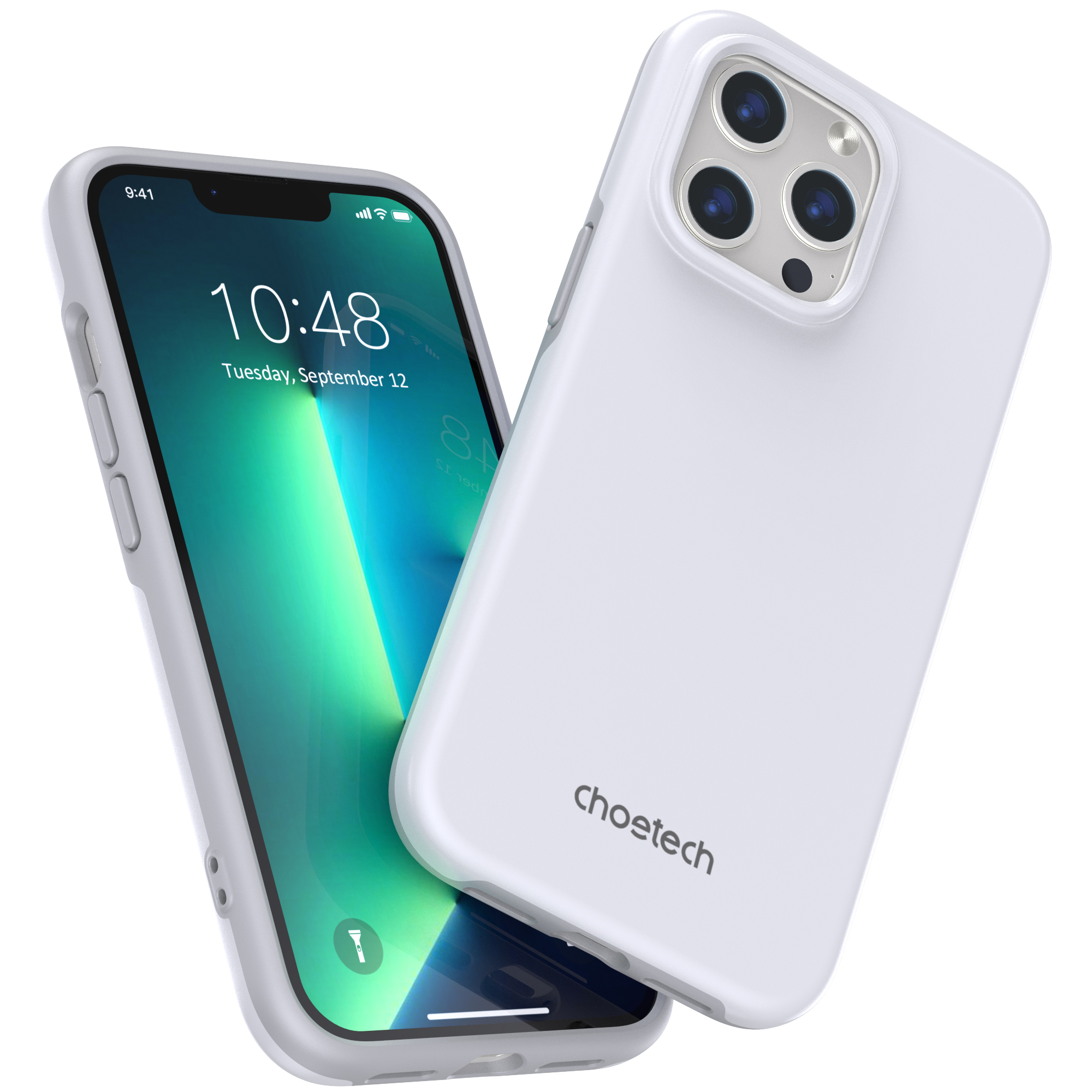 Choetech MFM kukkumisvastane ümbris Made For MagSafe iPhone 13 Pro jaoks valge (PC0113-MFM-WH)
