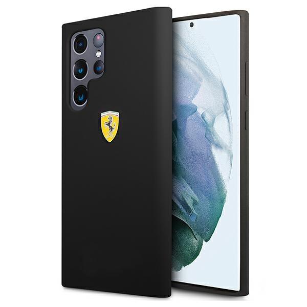 Ferrari FESSIHCS22LBK S22 Ultra S908 чёрный/чёрный жёсткий чехол On Track Silicone