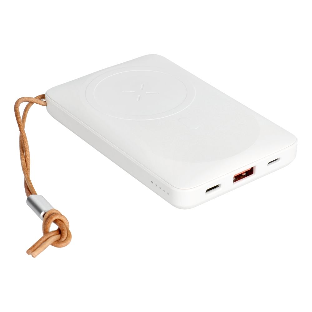 VEGER powerbank 10000 mAh with juhtmevaba charging compatible with MagSafe PD QC3.0 2A 20W MagOn (VP1151 / W1151) valge