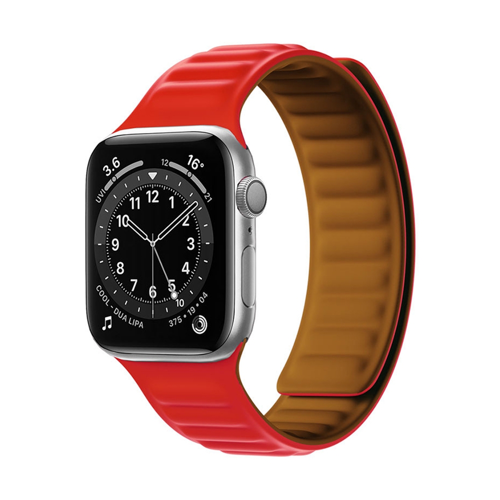 Magnetiline rihm Magnetiline rihmarihm Apple Watchi 45mm jaoks - punane