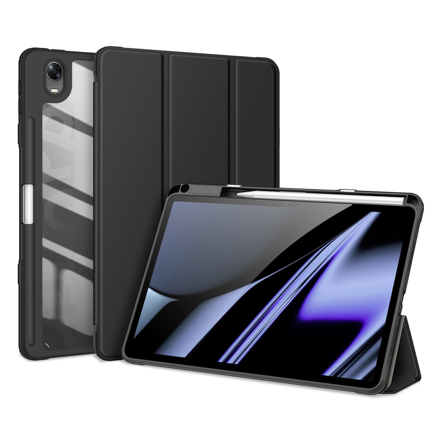 Dux Ducis Toby бронированный флип Smart Case для Oppo Pad с держателем стилуса чёрный