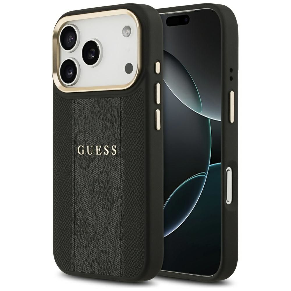 GUESS ümbris jaoks IPHONE 17 Pro compatible with MagSafe GUHMP17LPG4SEMCK (PU W/ 4G Stripe) must