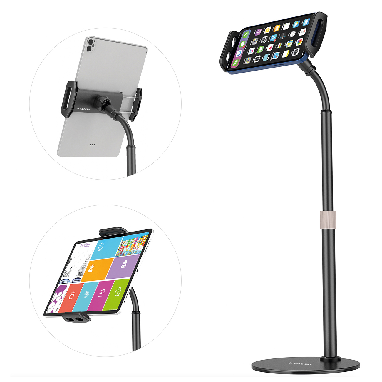 Wozinsky Tablet and Phone Desk Alus must (WTHBK4)