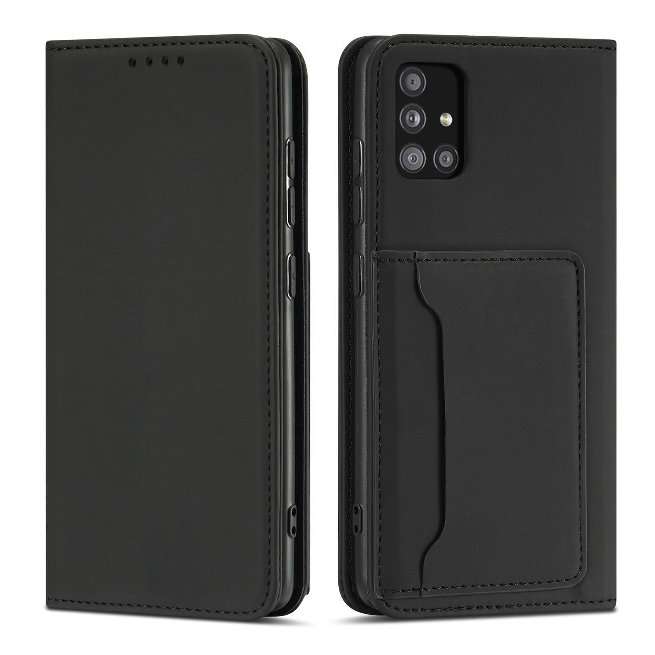 Magnet Card Case для Xiaomi Redmi Note 11 чехол-кошелёк с держателем для карт чёрный