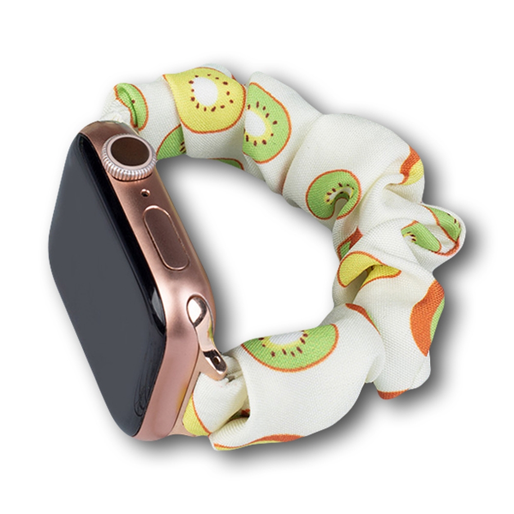 Тканевый ремешок для Apple Watch 42 / 44 / 45 mm браслет резиновый - киви