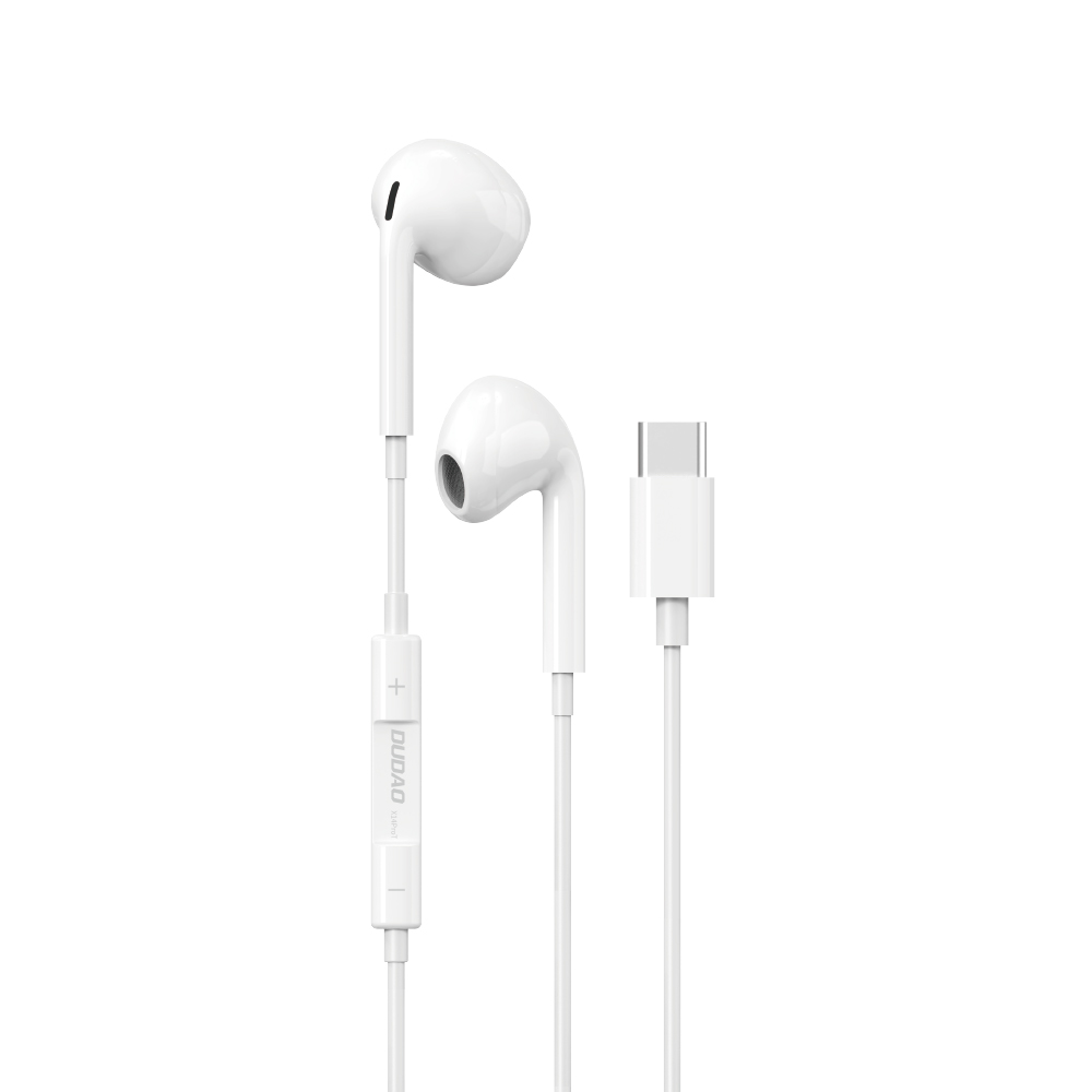 Dudao kõrvasisene kõrvaklapid koos USB tüüp-C connector valge (X14PROT)