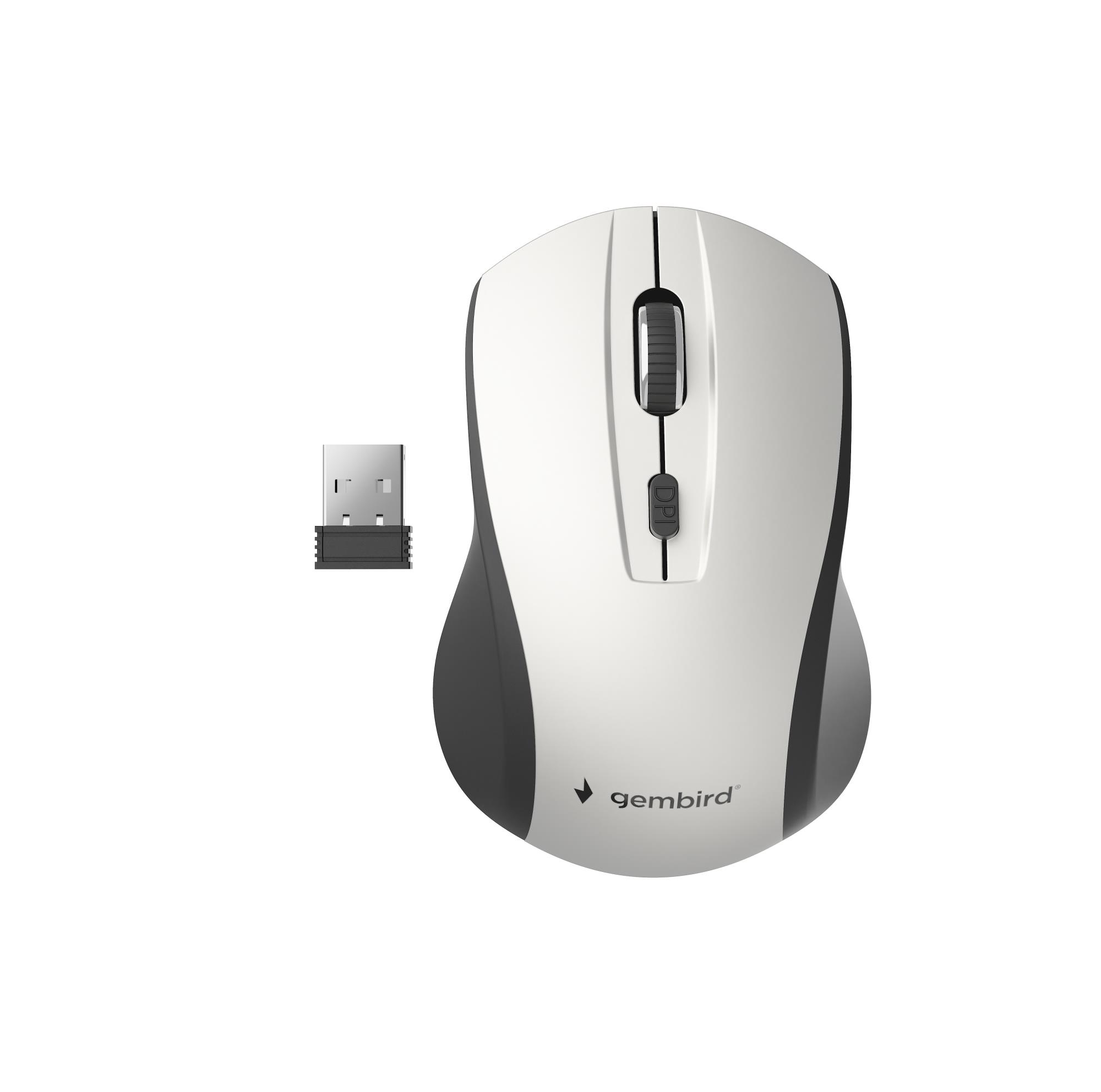 Gembird USB juhtmevaba optiline hiir must/hõbedane MUSW-4B-02-BS